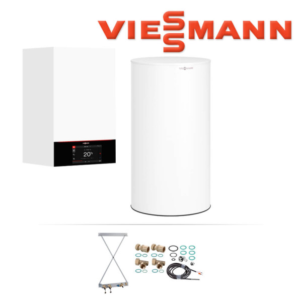 Viessmann Vitodens 200-W Gastherme, 19 kW, Z019624, 300 L Vitocell 100-W, CVAB