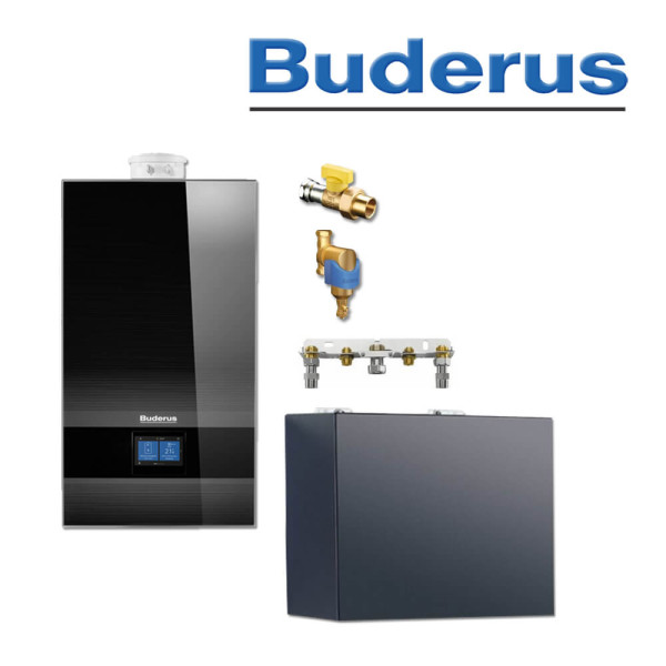 Buderus GB182i.2-20 KD, W47, Kombitherme 20 kW, schw., BC400, MS100, AP, Erdgas