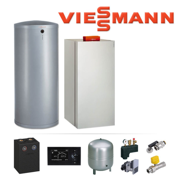 Viessmann Vitocrossal 300 Gaskessel 13 kW, CU3A383, 200 L Vitocell 300-V, EVIB-A