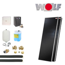 4,6m² Wolf CFK-1 Solaranlage, Systempaket mit Regelung SM1-2