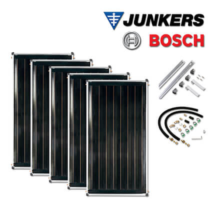 10,5m² Junkers Bosch Solaranlage SO410 mit FCC220-2V, Aufdachmontage