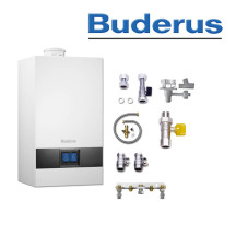 Buderus W25 mit GB172i.2-20 KDW H, Kombitherme 20 kW, weiß, Aufputz, BC400, E/H