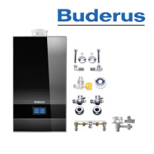 Buderus GB182i.2-20 KD, W43, Kombitherme 20 kW, schw., BC400, Unterputz, Erdgas