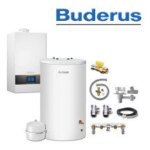 Buderus GB172i.2-20, W22, Gas-Brennwertgerät, 120 l Speicher S120, BC400, E/H