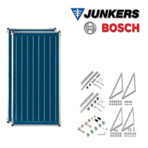 4,2m2 Junkers Bosch Solaranlage SO411 mit FCC220-2V, Flachdachmontage