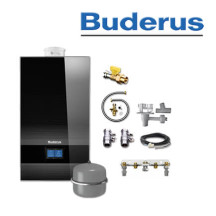 Buderus GB182i.2-15, W42 S, Brennwerttherme, schwarz, Logamatic BC400, Erdgas