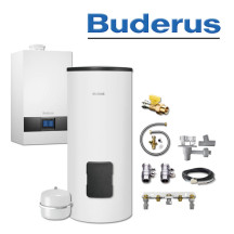 Buderus GB172i.2-15, W22, Gas-Brennwertgerät, 200 l Speicher SU200, BC400, E/H