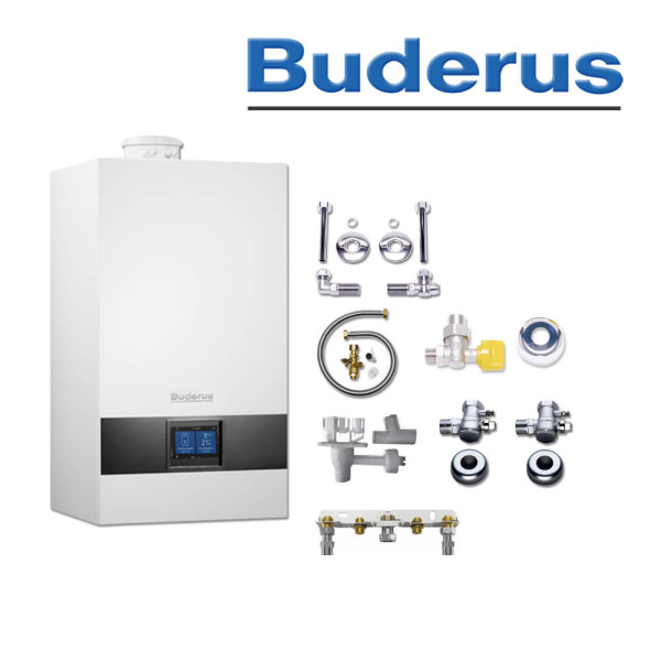 Buderus W25 mit GB172i.2-20 KDW H, Kombitherme 20 kW, weiß, UP, BC400, E/H