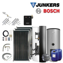 6,3m² Junkers Bosch Solaranlage SO423 mit FCC220-2V, WS 400-5 EPK 1 B, Aufdach