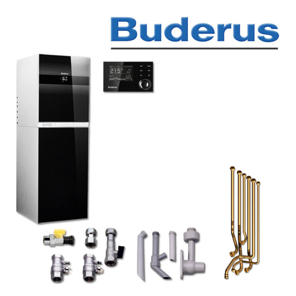 Buderus GB192-15iT 100S, W60, Gas-Brennwerttherme, schwarz, 1 HK, oben