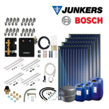 9,5m² Junkers Bosch Solaranlage SO509 mit FKC-2S, AGS10 MS200-2, Aufdach