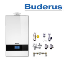 Buderus GB182i.2-20 KD, W43, Kombitherme 20 kW, weiß, BC400, Aufputz, Erdgas