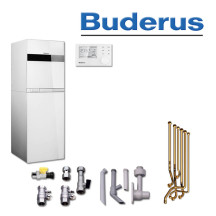 Buderus GB192-25iT 100S, W60, Gas-Brennwerttherme, weiß, 1 HK, oben