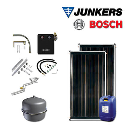 4,2m² Junkers Bosch Solaranlage SO426 mit FCC220-2V, AGS10 MS100-2, Aufdach