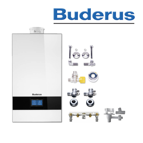 Buderus GB182i.2-20 KD, W43, Kombitherme 20 kW, weiß, BC400, Unterputz, Erdgas