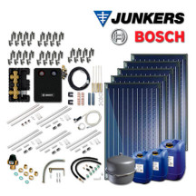 11,9m² Junkers Bosch Solaranlage SO510 mit FKC-2S, AGS10 MS200-2, Aufdach