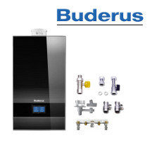 Buderus GB182i.2-20 KD, W43, Kombitherme 20 kW, schwarz, BC400, Aufputz, Erdgas