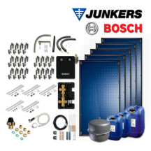 12,8m² Junkers Bosch Solaranlage SO710 mit FT226-2V, AGS10 MS200-2, Aufdach