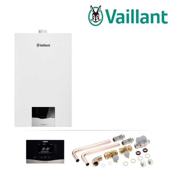 Vaillant Paket 1.734/3 ecoTEC plus VC 15CS/1-5, VRC 720/3, Anschlusszubehör