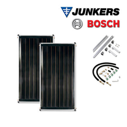 4,2m² Junkers Bosch Solaranlage SO407 mit FCC220-2V, Aufdachmontage