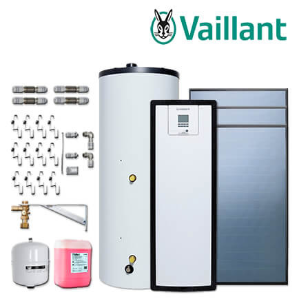 Vaillant Solaranlage 9.202/5, 7,53m² VFK 125/4, auroSTEP plus VIH S2 350/4 B