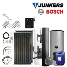 4,2m² Junkers Bosch Solaranlage SO422 mit FCC220-2V, WS 310-5 EKP 1 B, Aufdach